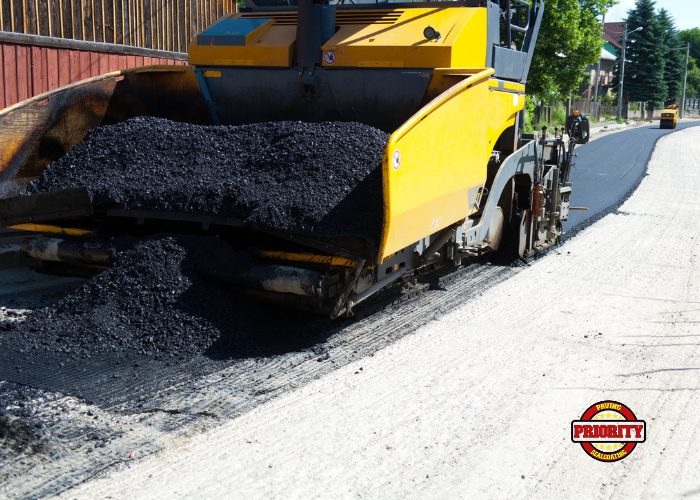 We do large commercial asphalt paving projects